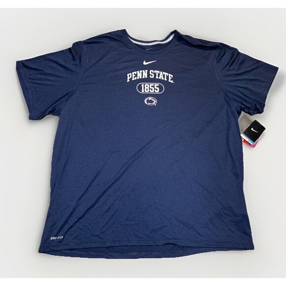 Nike Penn State Nittany Lions Dri-Fit Shirt 3XL Navy New Tags NCAA Tee NWT - Picture 1 of 6
